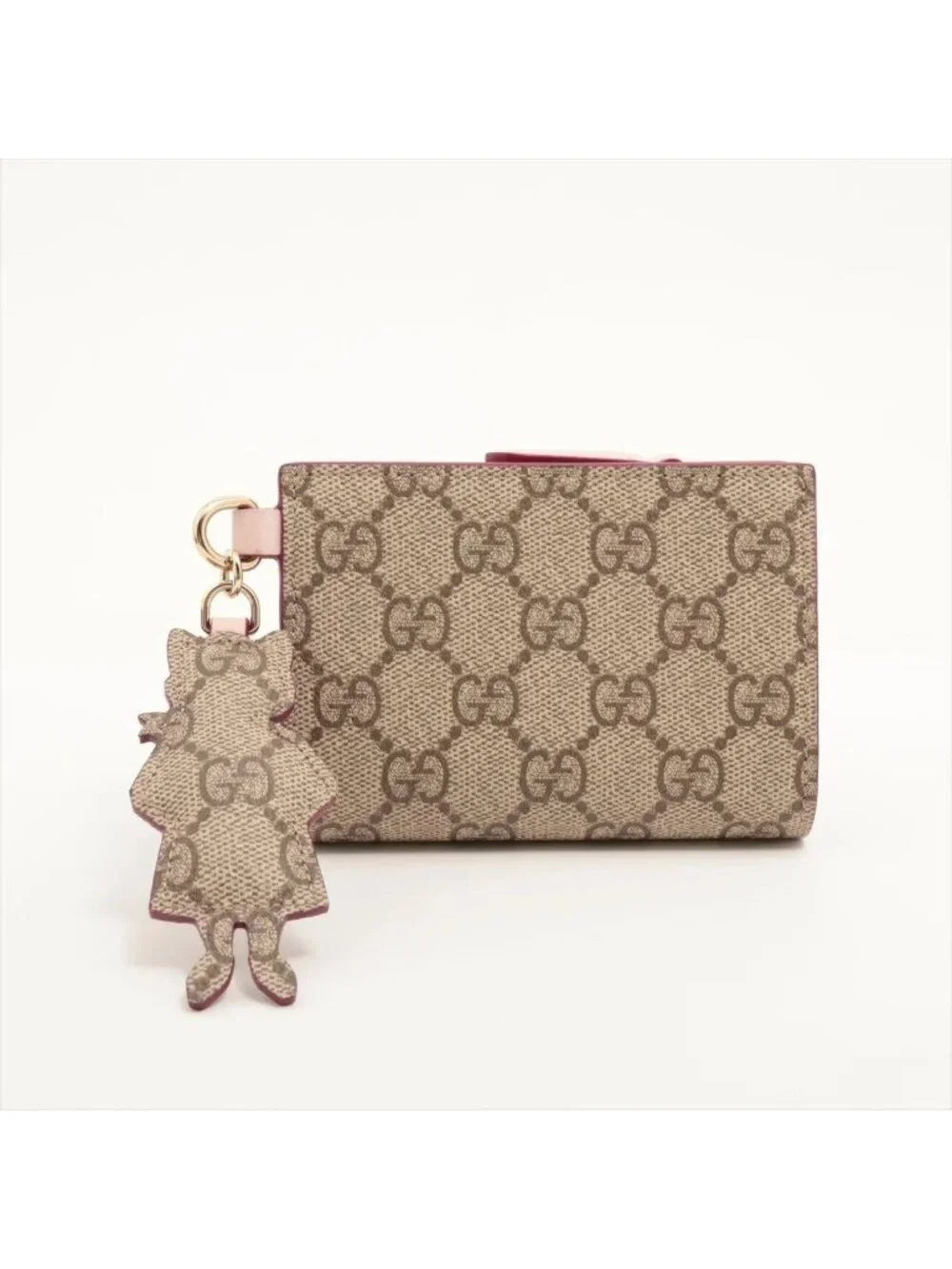 Gucci Yuko Higuchi Collaboration Double Bicolor Small Wallet Leather GG Supreme